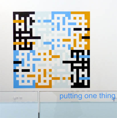 Philip Bradshaw, Installation view, That's Not What I Meant, Firstsite, Colchester, 2015, CC601 (No, Yes, No, Yes)